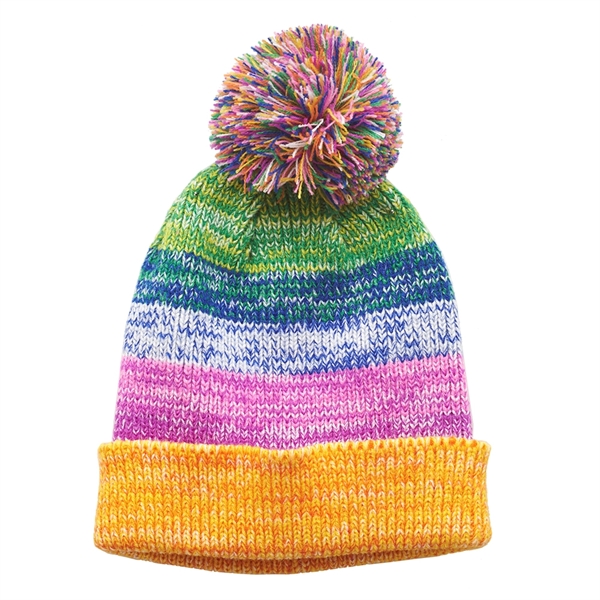 Bodga Multi-Color Knitted PomPom Beanies - Bodga Multi-Color Knitted PomPom Beanies - Image 4 of 4