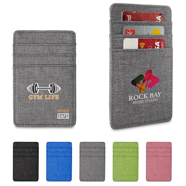 Heathered RFID Wallet with 6 Card Pockets - Heathered RFID Wallet with 6 Card Pockets - Image 0 of 5