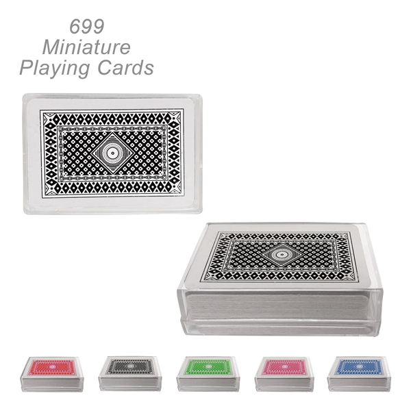 Popular Miniature Playing Card Deck, 54 Cards, 2 1/4" - Popular Miniature Playing Card Deck, 54 Cards, 2 1/4" - Image 1 of 10
