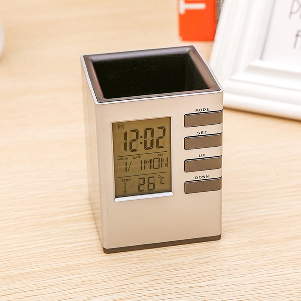 Multifunction Desktop Companion with LCD Alarm Clock - Multifunction Desktop Companion with LCD Alarm Clock - Image 1 of 2