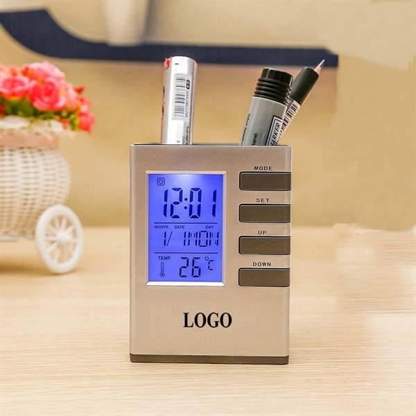 Multifunction Desktop Companion with LCD Alarm Clock - Multifunction Desktop Companion with LCD Alarm Clock - Image 0 of 2