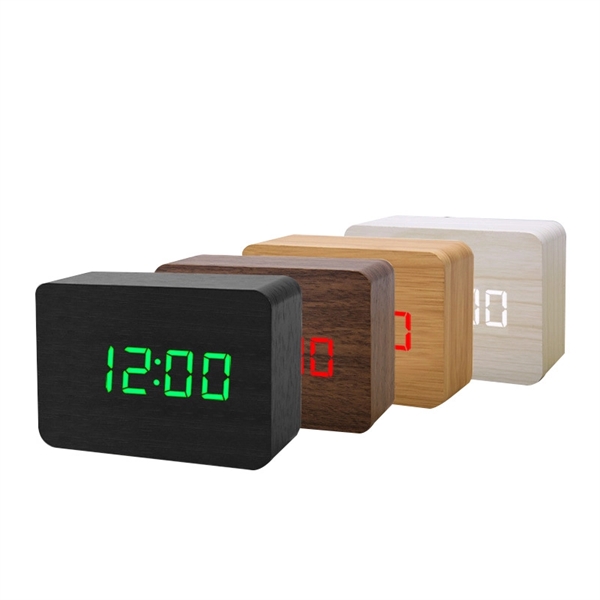 Led Wood Rectangle Clock - Led Wood Rectangle Clock - Image 0 of 5