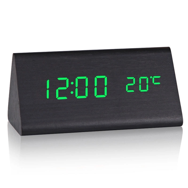 Sound Control Triangle Wood Alarm Clock - Sound Control Triangle Wood Alarm Clock - Image 1 of 4