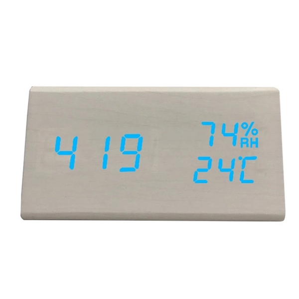 Sound Control Triangle Wood Alarm Clock - Sound Control Triangle Wood Alarm Clock - Image 2 of 4