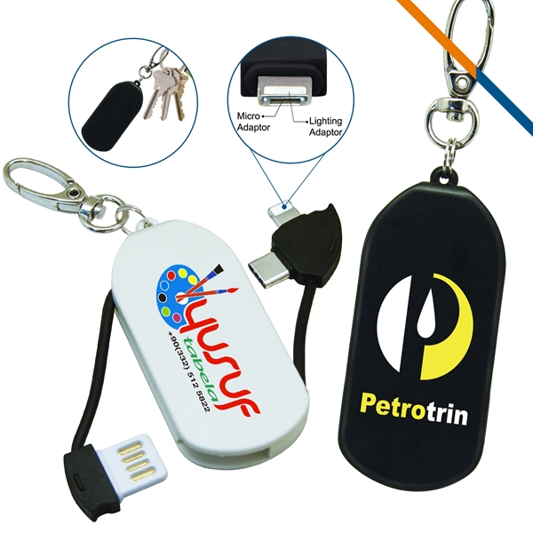 Fusion 2 in1 Keychain Charging Cable - Fusion 2 in1 Keychain Charging Cable - Image 0 of 0