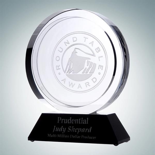 Winners Circle Award with Black Crystal Base