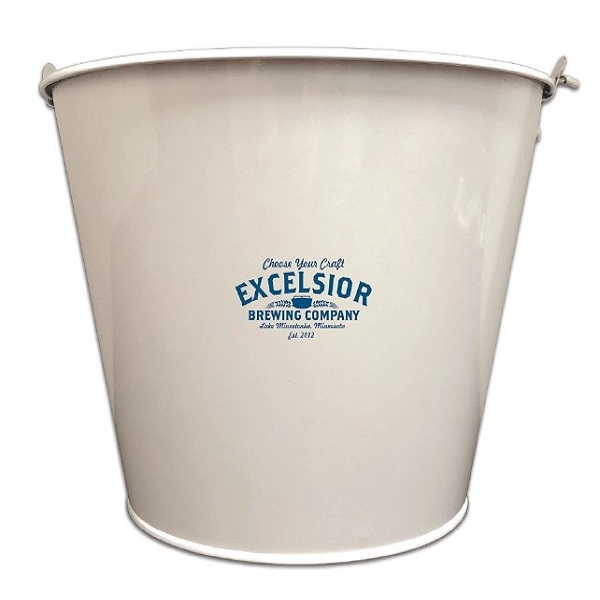 Galvanized White Metal Bucket - Galvanized White Metal Bucket - Image 0 of 4