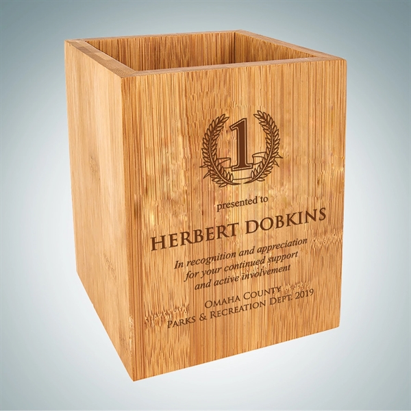Custom Bamboo Utensil/Pen Holder