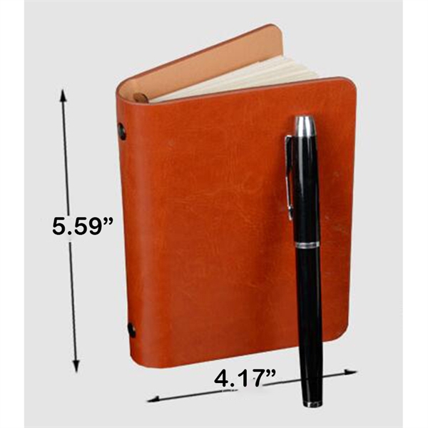 A7 Portable Leather Loose-leaf Notebook - A7 Portable Leather Loose-leaf Notebook - Image 2 of 4