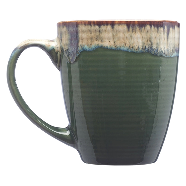 Stoneware Coffee Mug Caramel  Swirled Glaze — Hoppe Shoppe