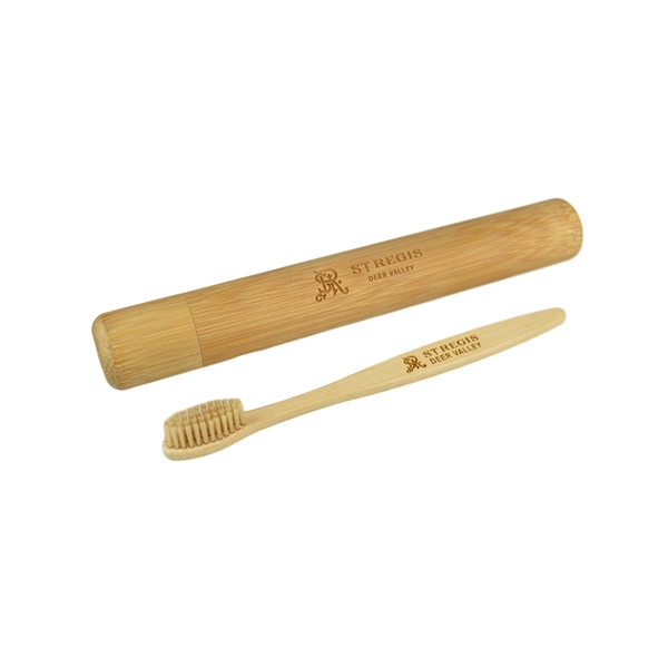 Bamboo Toothbrush with Case - Bamboo Toothbrush with Case - Image 1 of 3