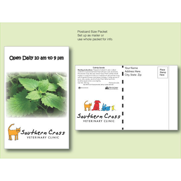 Catnip Seed Packet - Postcard Mailer Size 4" x 6.5" - Catnip Seed Packet - Postcard Mailer Size 4" x 6.5" - Image 0 of 0