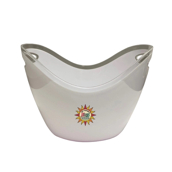 White Acrylic Ice Bucket - White Acrylic Ice Bucket - Image 0 of 4