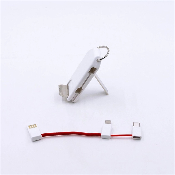 Custom Multi-function Phone Stand Holder 3 in 1 charge cable - Custom Multi-function Phone Stand Holder 3 in 1 charge cable - Image 6 of 7