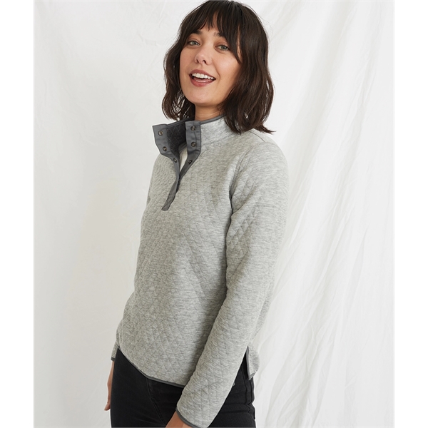 Marine Layer - Women's Reversible Quilted Corbet Pullover - Marine Layer - Women's Reversible Quilted Corbet Pullover - Image 4 of 6