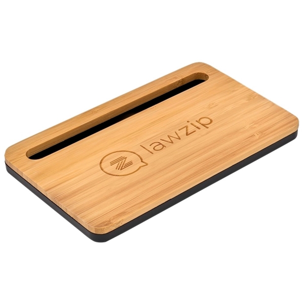 Custom 5W Bamboo Desktop Wireless Charger