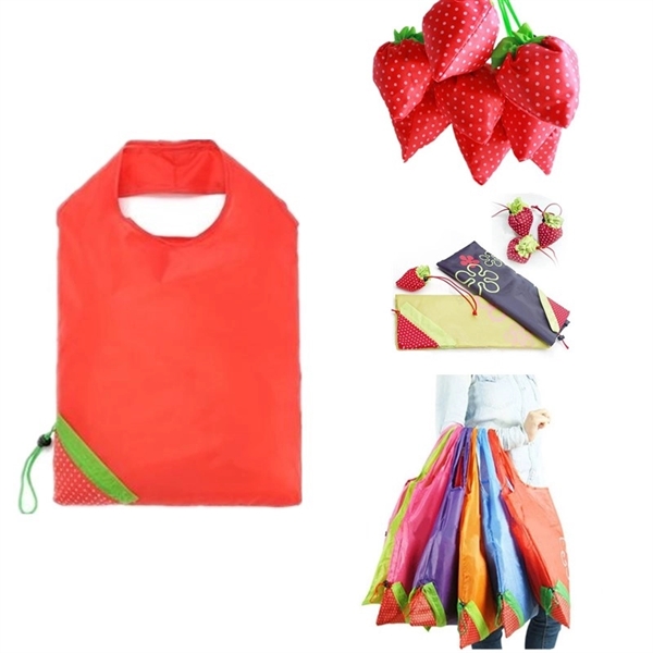 Strawberry Foldable Tote Bags - Strawberry Foldable Tote Bags - Image 0 of 1