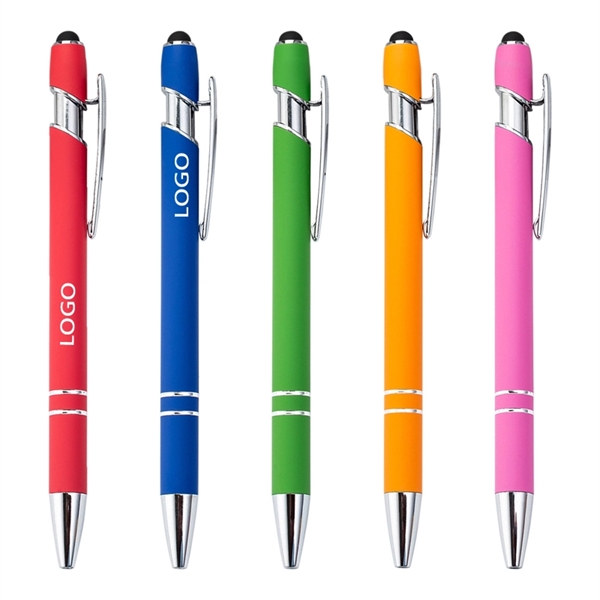 New Design Tech Grip Metal Ball Point Pen With Stylus - New Design Tech Grip Metal Ball Point Pen With Stylus - Image 0 of 5