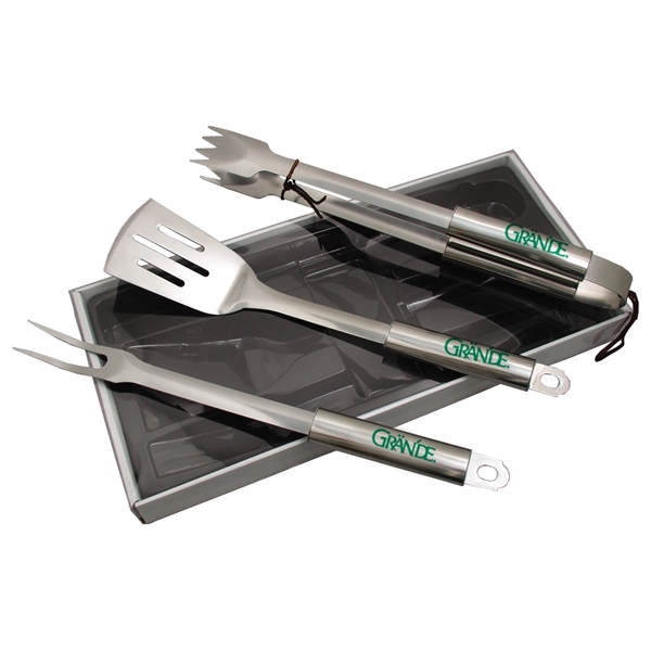Premium Stainless Steel BBQ Set - Premium Stainless Steel BBQ Set - Image 5 of 5