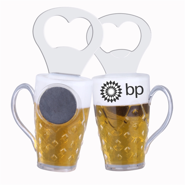 Beer Mug Bottle Opener w/ Magnet - Beer Mug Bottle Opener w/ Magnet - Image 0 of 1