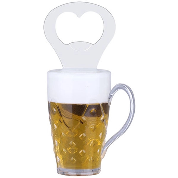 Beer Mug Bottle Opener w/ Magnet - Beer Mug Bottle Opener w/ Magnet - Image 1 of 1
