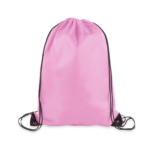 14" X 18" Polyester Drawstring Backpack (Ocean) - 14" X 18" Polyester Drawstring Backpack (Ocean) - Image 5 of 19