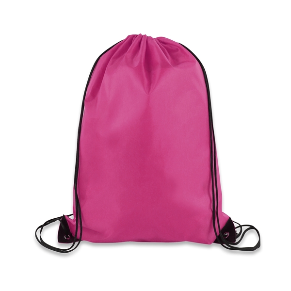 14" x 18" Polyester Drawstring Backpack - 14" x 18" Polyester Drawstring Backpack - Image 8 of 19