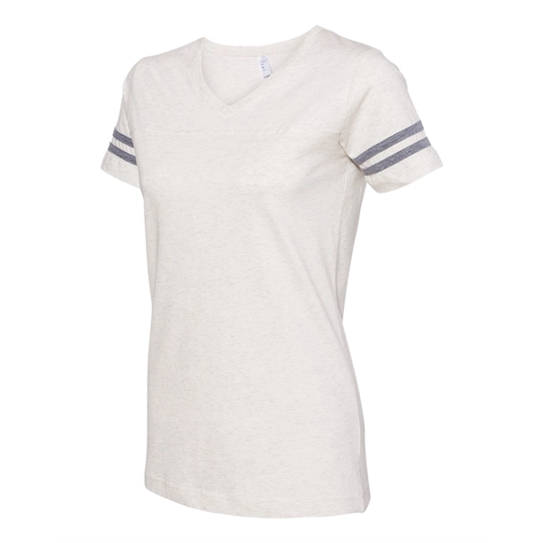 LAT Women's Football V-Neck Fine Jersey Tee - LAT Women's Football V-Neck Fine Jersey Tee - Image 38 of 40