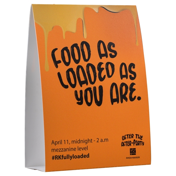 Table Tent Cardstock 12pt 2 sided - 5" X 7" X 2" - Table Tent Cardstock 12pt 2 sided - 5" X 7" X 2" - Image 0 of 1