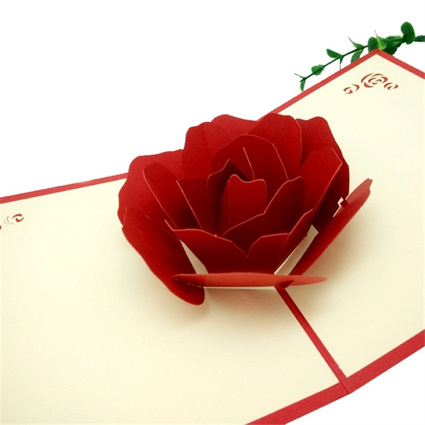 3D Rose Valentine's Day Greeting Card - 3D Rose Valentine's Day Greeting Card - Image 1 of 1