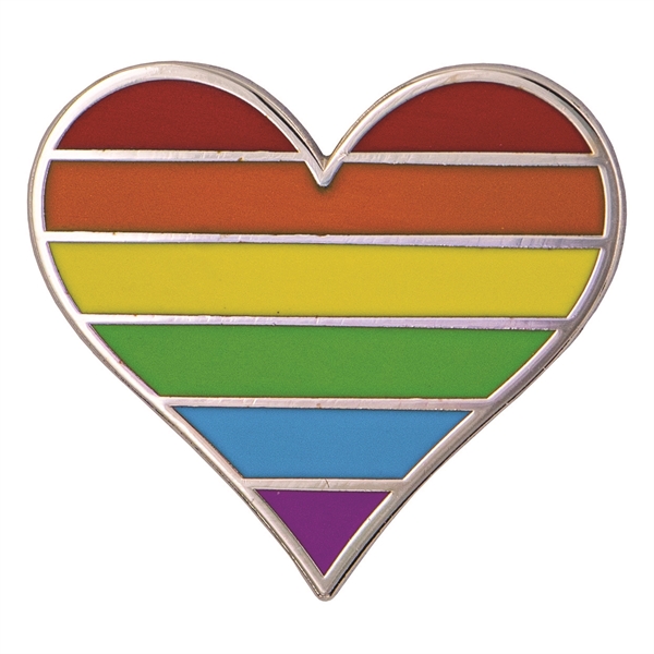 Rainbow Pride Heart Lapel Pin - Rainbow Pride Heart Lapel Pin - Image 1 of 1