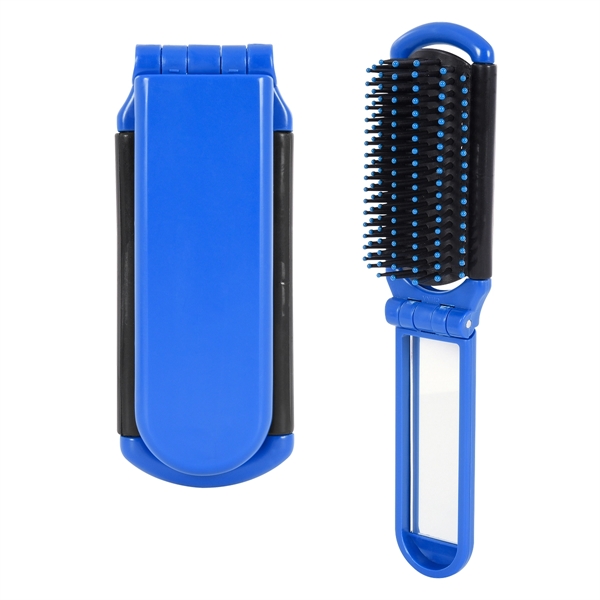 Custom Kwik-Fix Folding Brush With Mirror