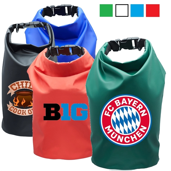 Tarpaulin Laundry Dry Bag w/ Oval Base and 5L Capacity - Tarpaulin Laundry Dry Bag w/ Oval Base and 5L Capacity - Image 0 of 5
