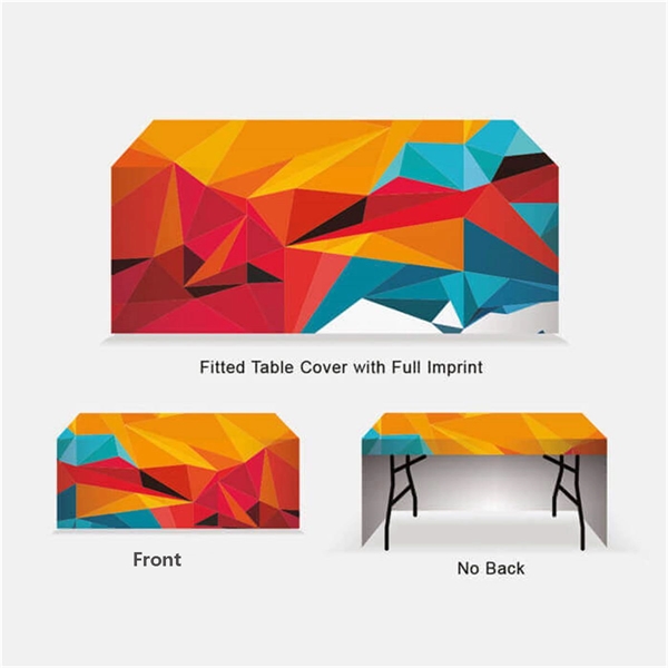 6ft 3 Sided Open Back Table Cover - 6ft 3 Sided Open Back Table Cover - Image 1 of 1