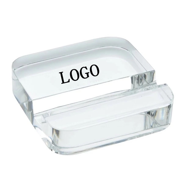 Square Crystal Phone Stand Paperweight - Square Crystal Phone Stand Paperweight - Image 0 of 0