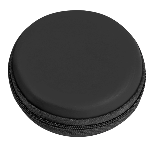 Custom Round Zippered Electronics Travel Case