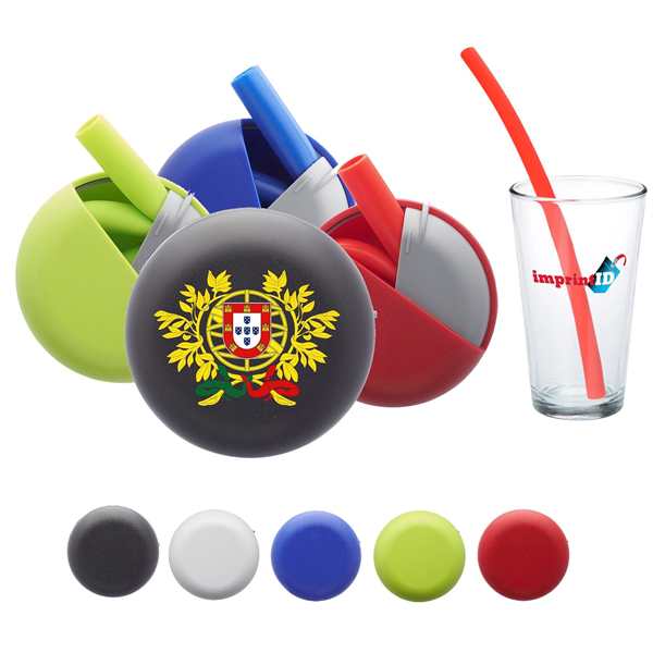 Promotional Silicone Straws  Reusable Silicone Straw in Travel Case