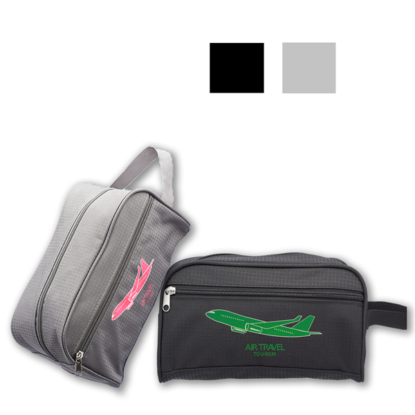 Classic Toiletry Bag w/ Handle & Side Zipper Pockets - Classic Toiletry Bag w/ Handle & Side Zipper Pockets - Image 0 of 2