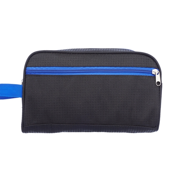 Two-Tone Travel Toiletry Bag with Colored Handle & Zipper - Two-Tone Travel Toiletry Bag with Colored Handle & Zipper - Image 4 of 4