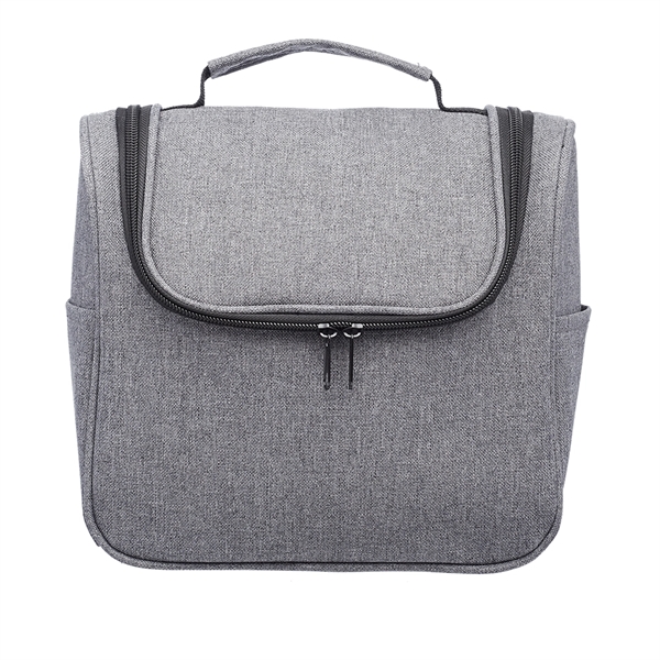 Large Heather Toiletry Bags w/ Side Pockets - Large Heather Toiletry Bags w/ Side Pockets - Image 4 of 5