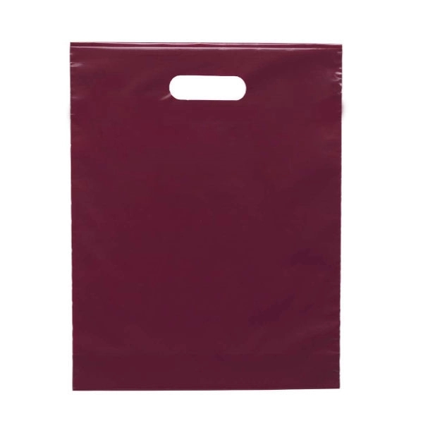 Plastic Die Cut Handle Bag - 12 " x 4 " x 15.75 " - Plastic Die Cut Handle Bag - 12 " x 4 " x 15.75 " - Image 1 of 12