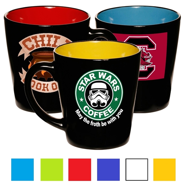 Two-Tone Ceramic Coffee Mugs - Two-Tone Ceramic Coffee Mugs - Image 0 of 6