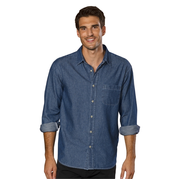 Men's Untucked Denim Shirt - Men's Untucked Denim Shirt - Image 0 of 2