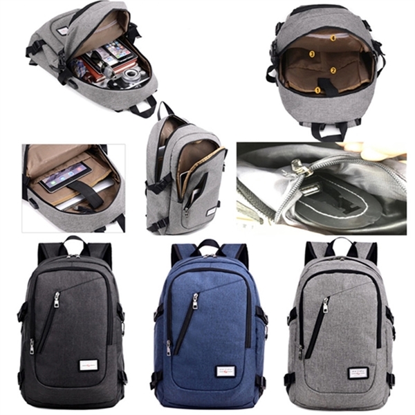 Anti-theft Water Resistant Polyester Laptop Backpack