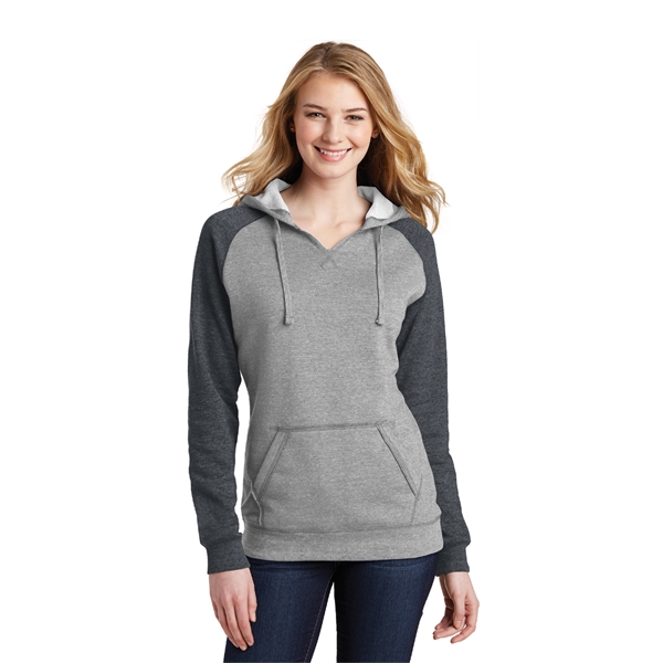 District® Women's Lightweight Fleece Raglan Hoodie - District® Women's Lightweight Fleece Raglan Hoodie - Image 3 of 3