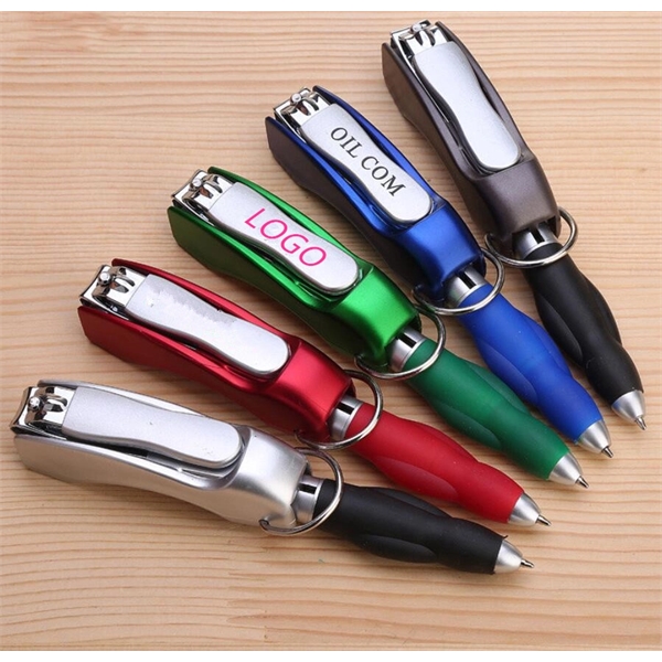 Multifunction Folding Nail Clippers Wtith Ballpoint Pen - Multifunction Folding Nail Clippers Wtith Ballpoint Pen - Image 0 of 3