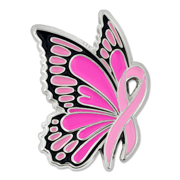 Pink Ribbon Butterfly Pin - Pink Ribbon Butterfly Pin - Image 0 of 1