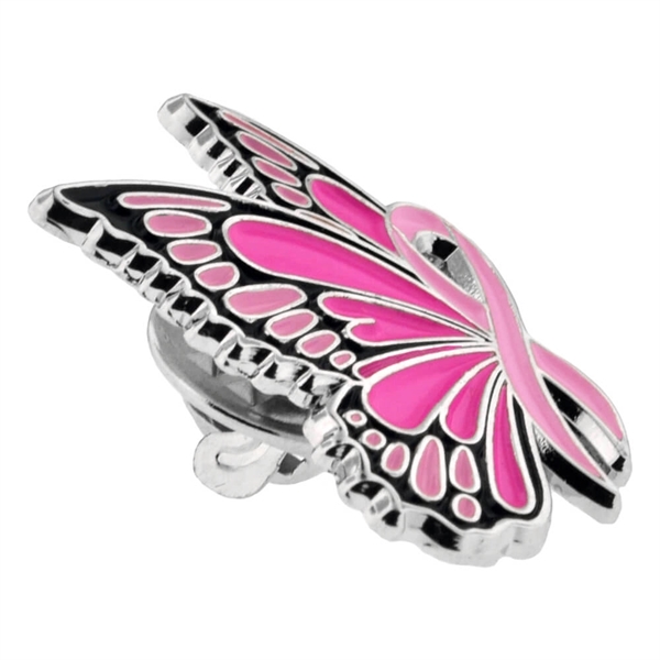 Pink Ribbon Butterfly Pin - Pink Ribbon Butterfly Pin - Image 1 of 1