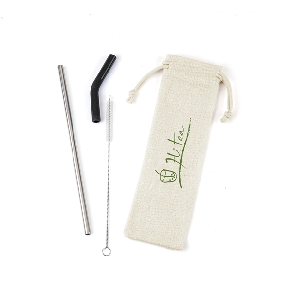 Custom Reusable Stainless Steel Straw Set