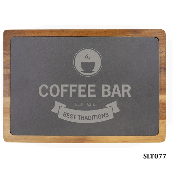 Slate Cutting Boards with Acacia Wood Frame or Hanger String - Slate Cutting Boards with Acacia Wood Frame or Hanger String - Image 2 of 6